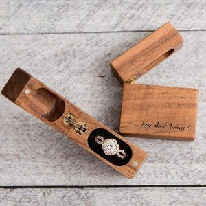 How About Forever? Wooden Engagement Box